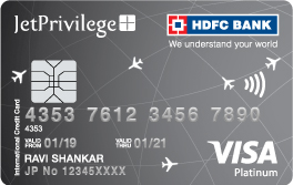 Jet Privilege HDFC Bank Platinum Credit card EMV Chip